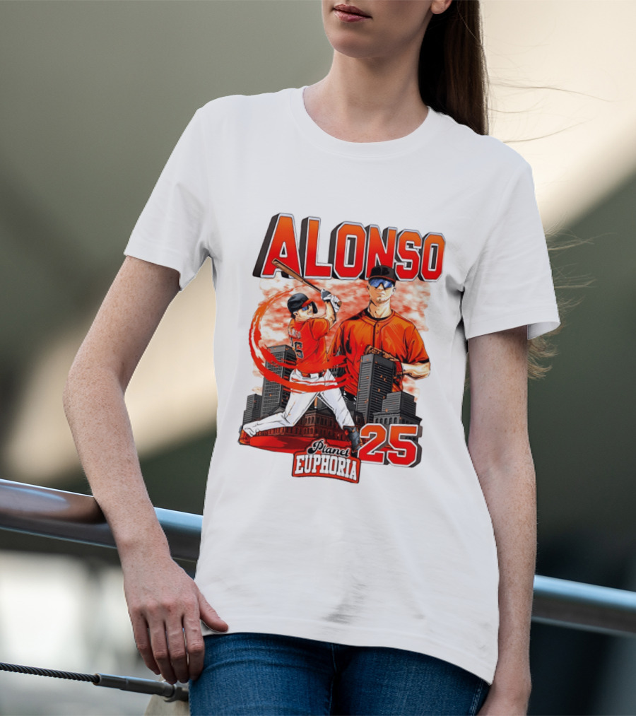 ALONSO New York Mets Planet Euphoria 25 T-Shirt