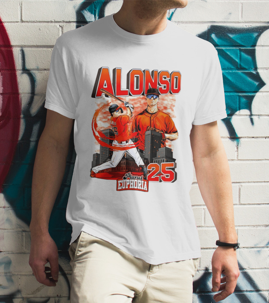 ALONSO New York Mets Planet Euphoria 25 T-Shirt