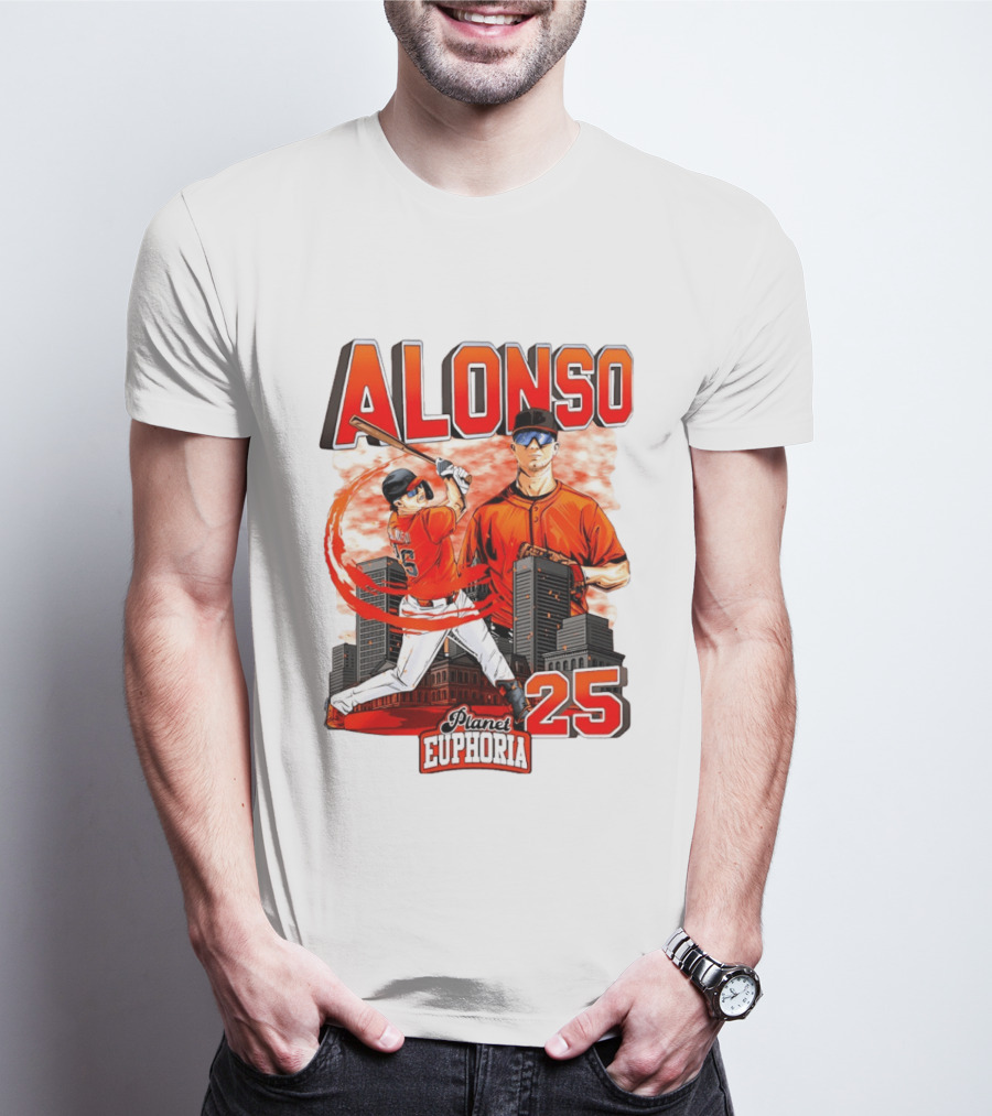 ALONSO New York Mets Planet Euphoria 25 T-Shirt
