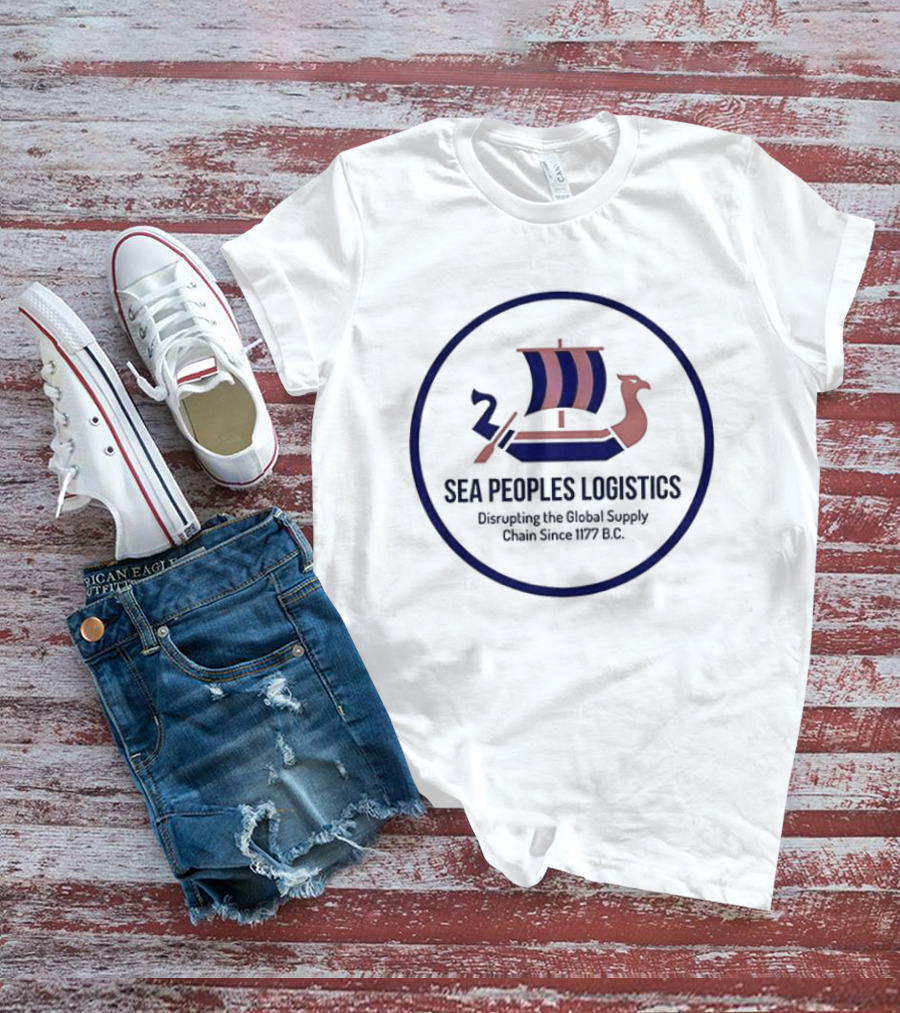 Sea Peoples Logistics Disrupting Global Supply Chains 1177 BC Viking Ship T-Shirt