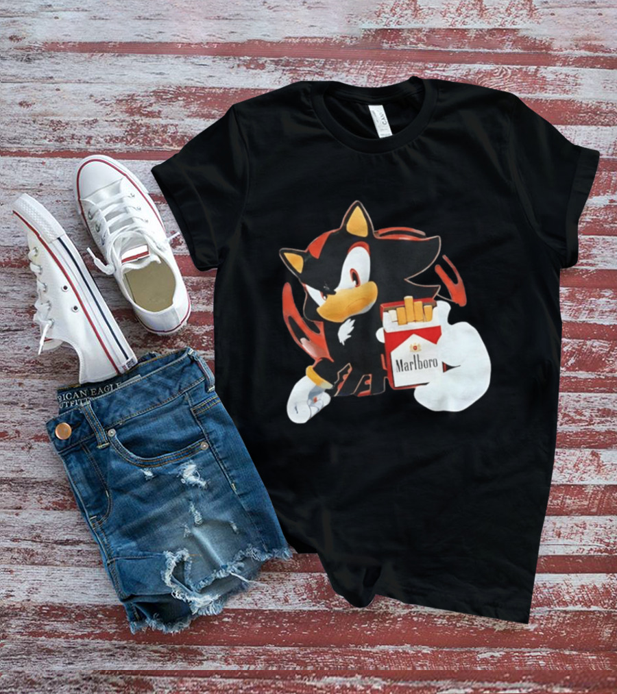 Shadow The Hedgehog Marlboro Red Pack T-Shirt