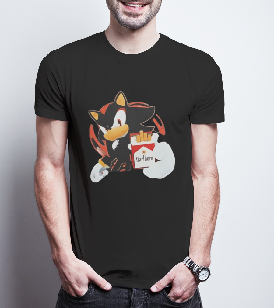 Shadow The Hedgehog Marlboro Red Pack T-Shirt