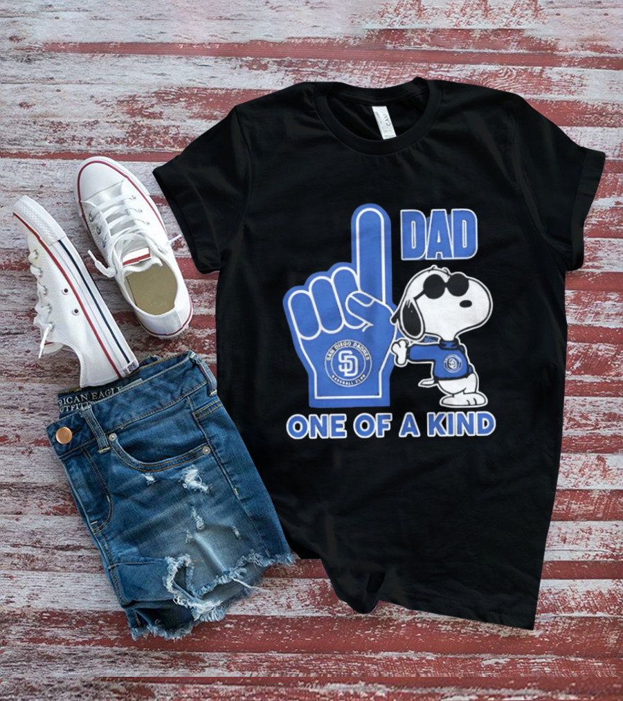 San Diego Padres Snoopy Number One Dad One Of A Kind T-Shirt