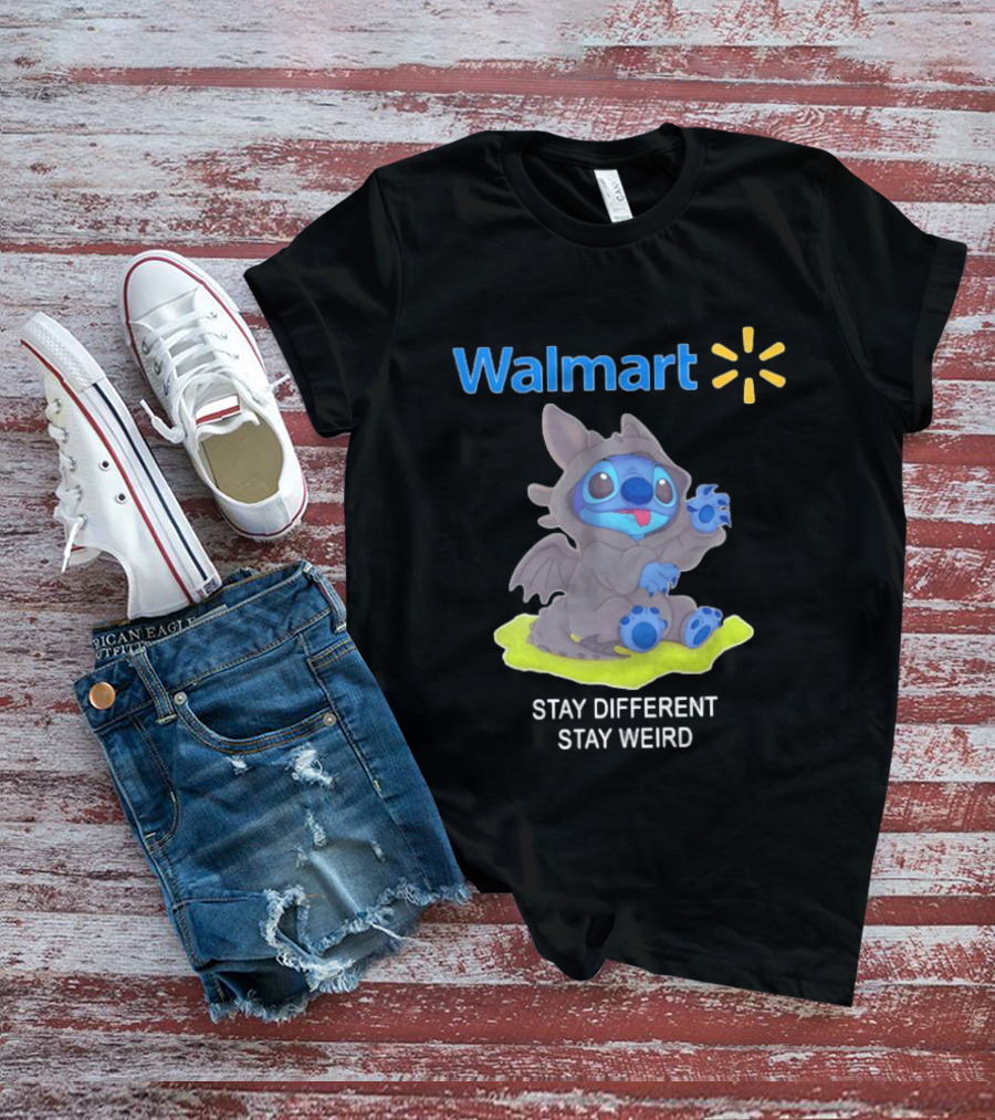 Walmart Canada Toothless Stitch Stay Different Stay Weird T-Shirt