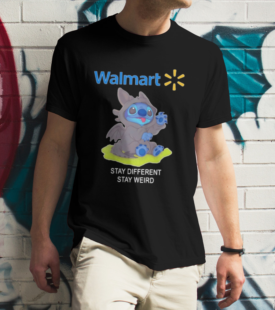 Walmart Canada Toothless Stitch Stay Different Stay Weird T-Shirt