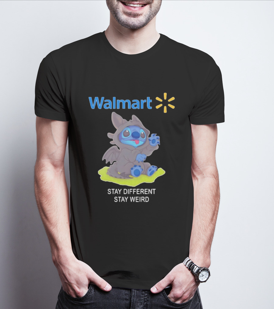 Walmart Canada Toothless Stitch Stay Different Stay Weird T-Shirt