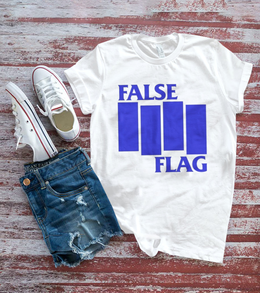 False Flag Bars Blue T-Shirt