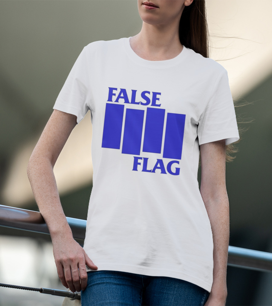 False Flag Bars Blue T-Shirt