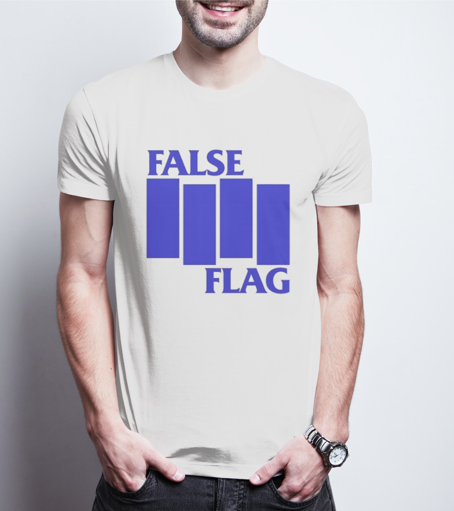 False Flag Bars Blue T-Shirt
