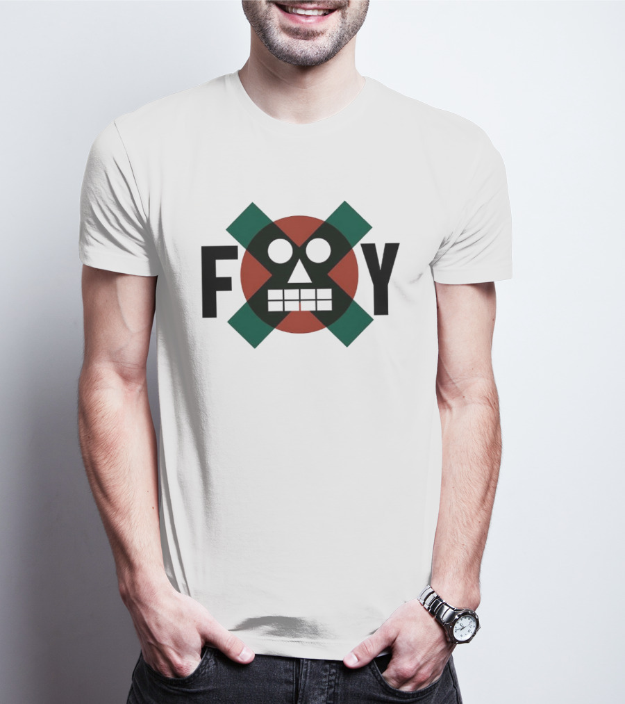 Foy Robot Face Indie Soul Digital Edge T-Shirt
