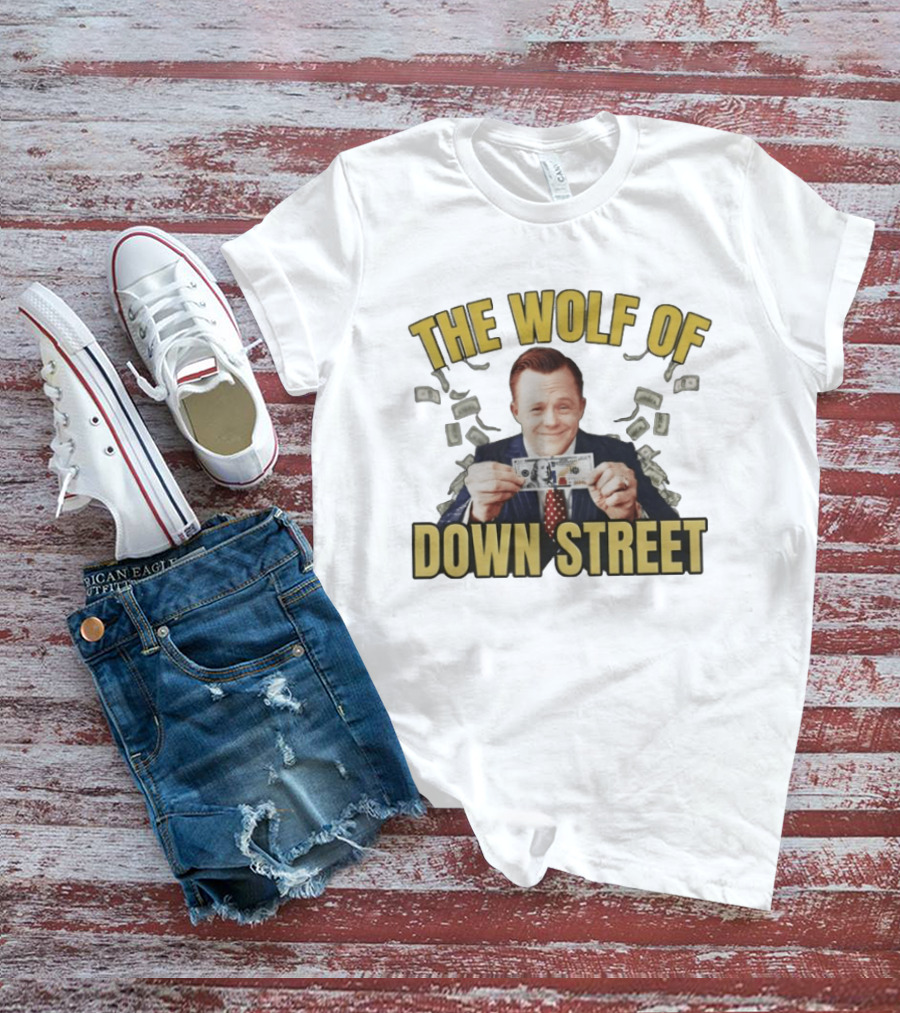 The Wolf Of Down Street Money Holding Businessman T-Shirt