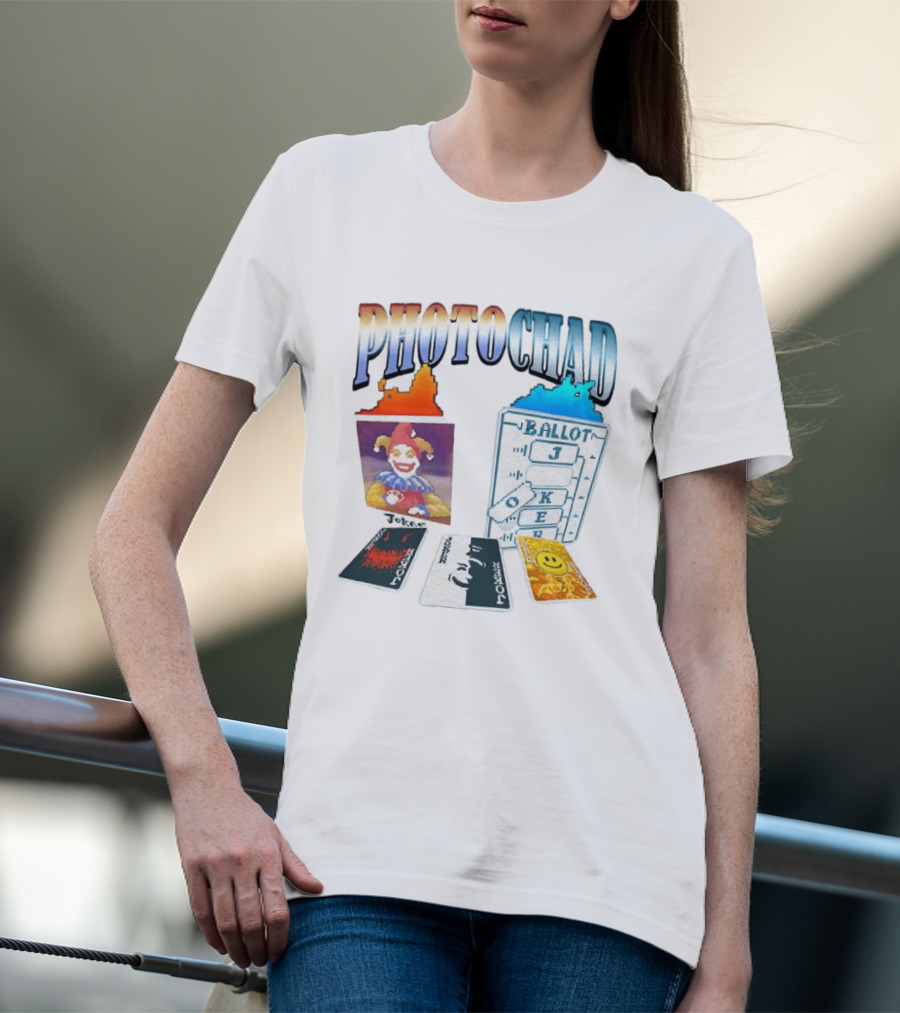 Photochad Joker Ballot Cards Smiley Face Jester T-Shirt