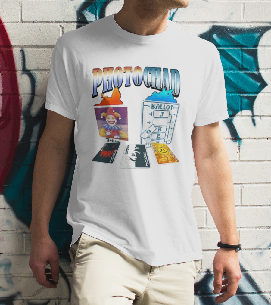 Photochad Joker Ballot Cards Smiley Face Jester T-Shirt