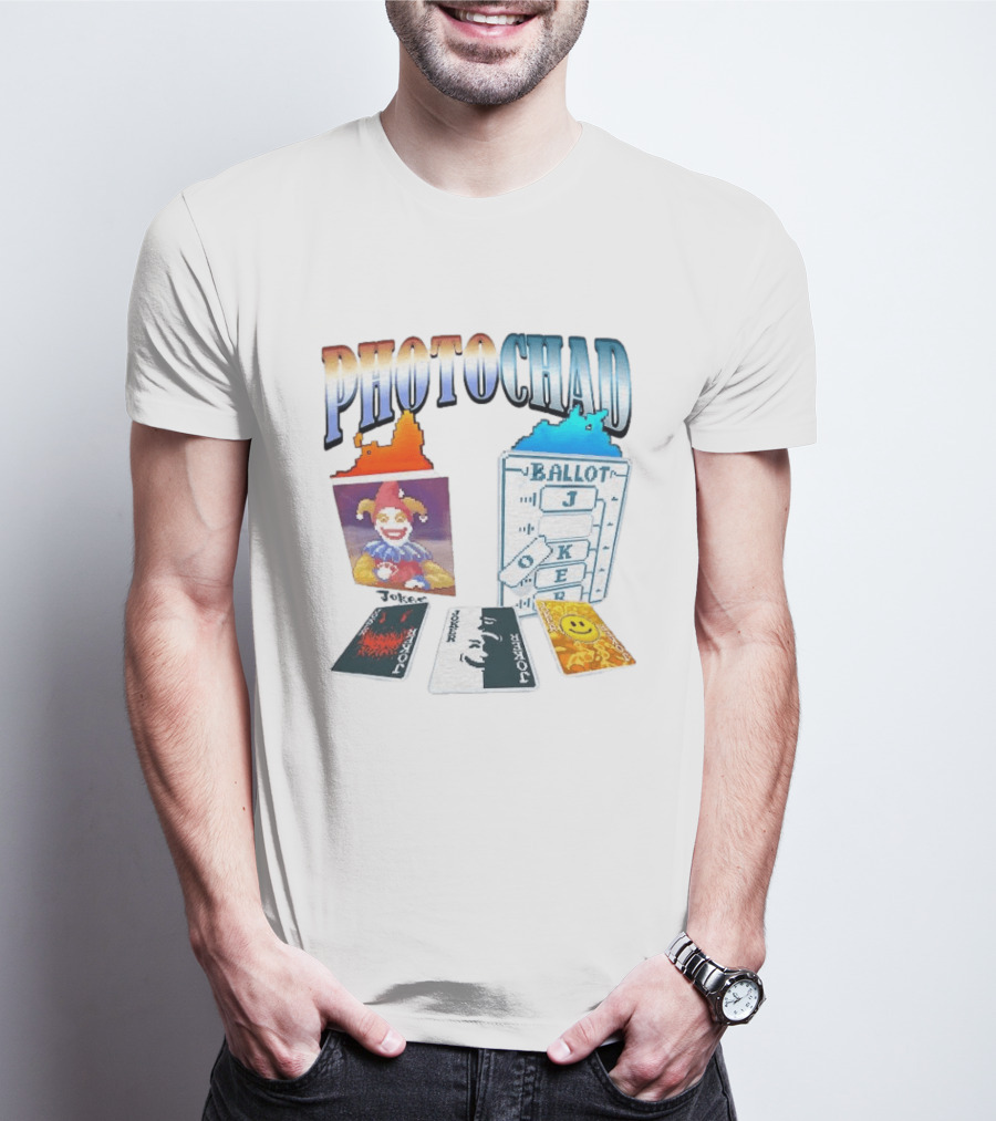 Photochad Joker Ballot Cards Smiley Face Jester T-Shirt