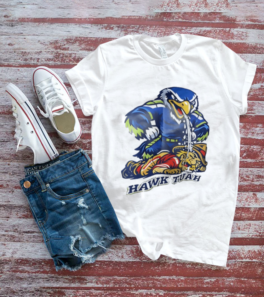 Seattle Seahawks Vs San Francisco 49ers Hawk Tuah Rivalry Showdown T-Shirt