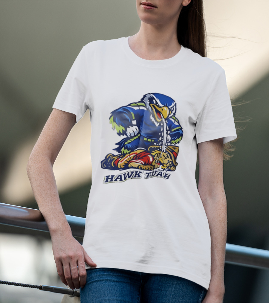 Seattle Seahawks Vs San Francisco 49ers Hawk Tuah Rivalry Showdown T-Shirt