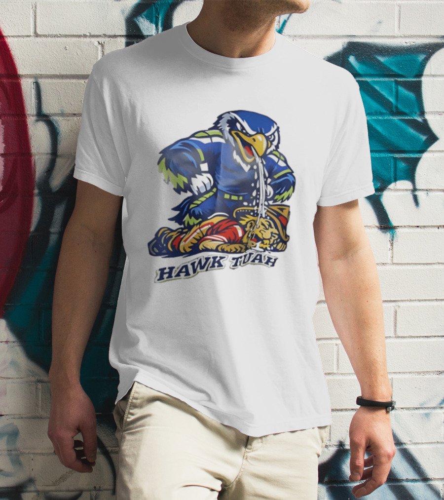Seattle Seahawks Vs San Francisco 49ers Hawk Tuah Rivalry Showdown T-Shirt