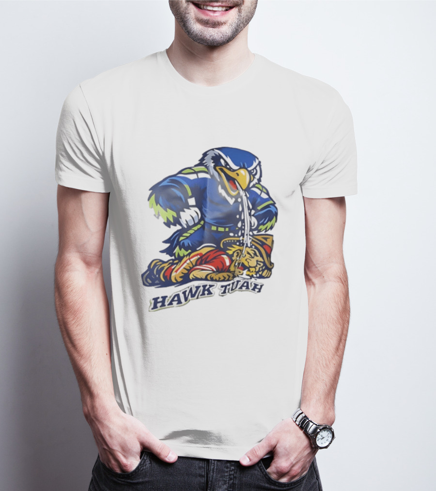 Seattle Seahawks Vs San Francisco 49ers Hawk Tuah Rivalry Showdown T-Shirt