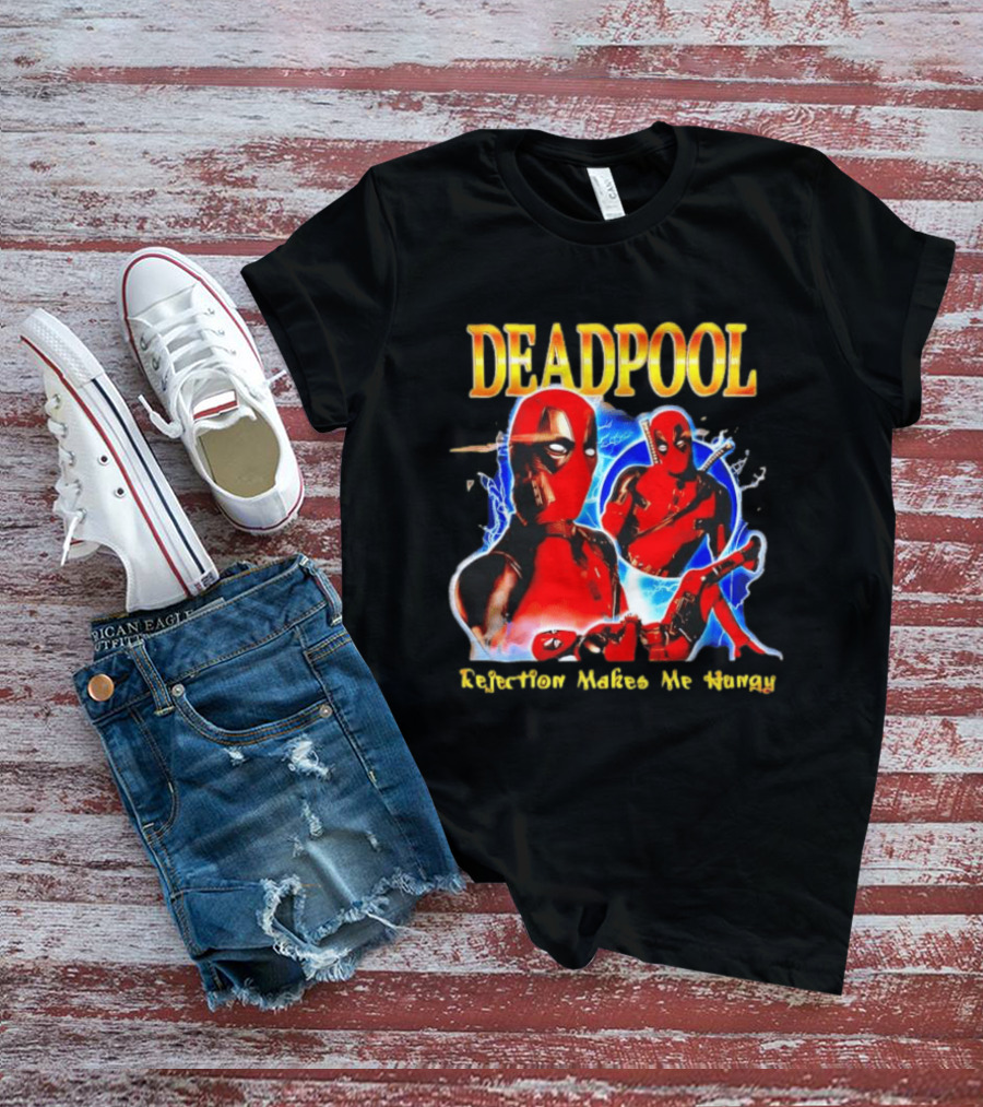 Deadpool Rejection Makes Me Hungry Bold Comic T-Shirt