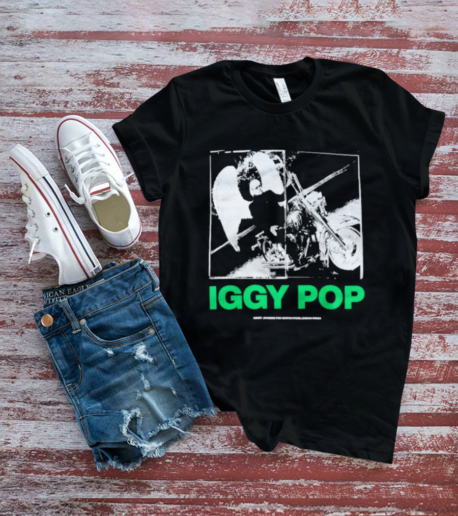 Waste! X Henry Johnson Iggy Pop Motor Wings Motorcycle Duo T-Shirt