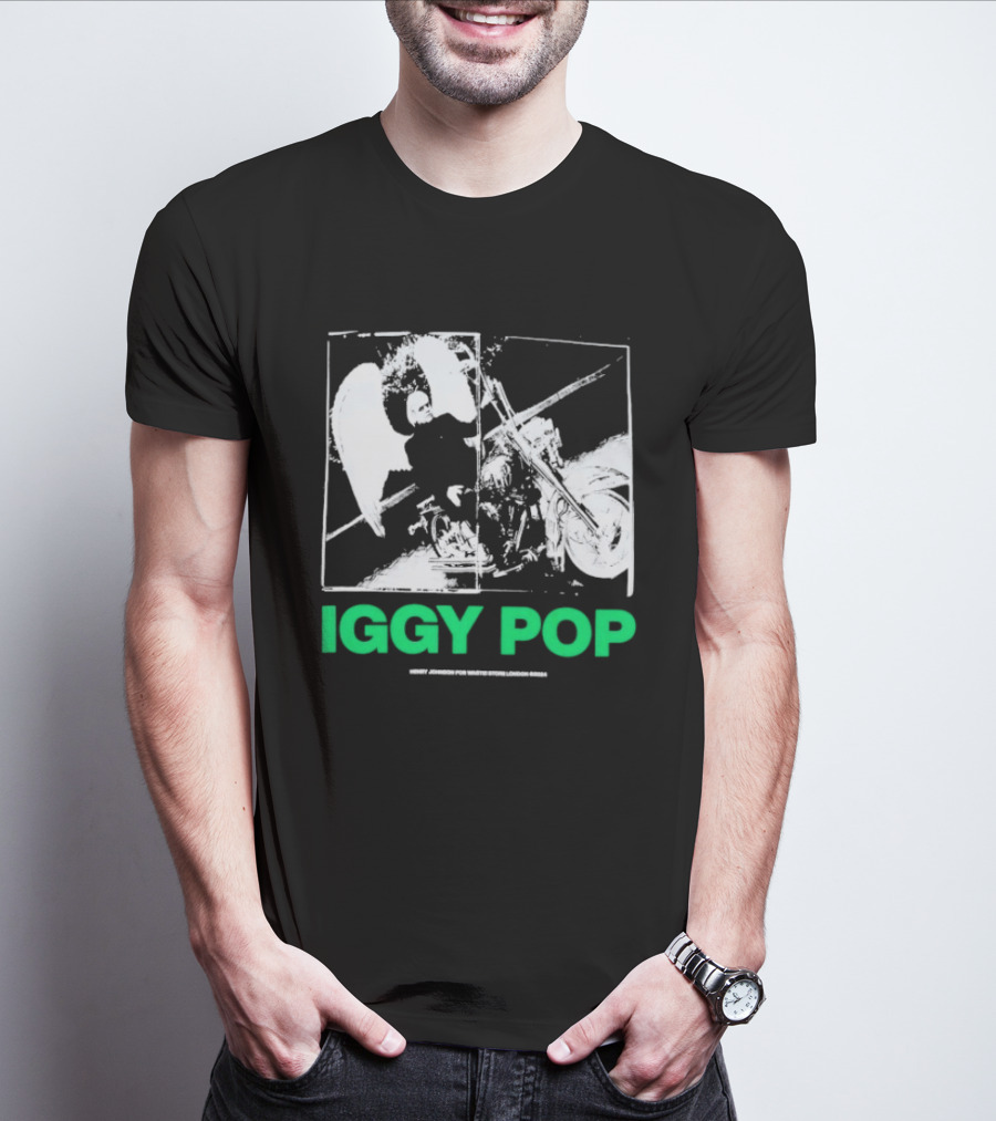 Waste! X Henry Johnson Iggy Pop Motor Wings Motorcycle Duo T-Shirt