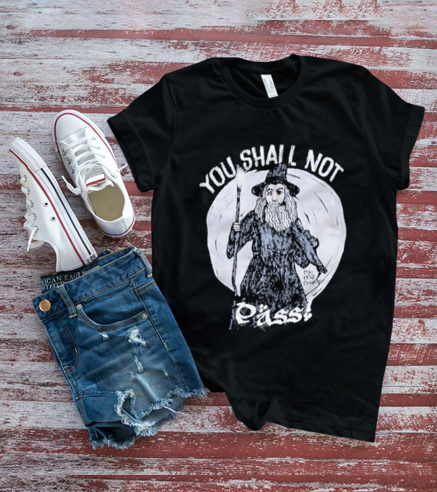You Shall Not Pass Wizard Gandalf Blocking Pose T-Shirt