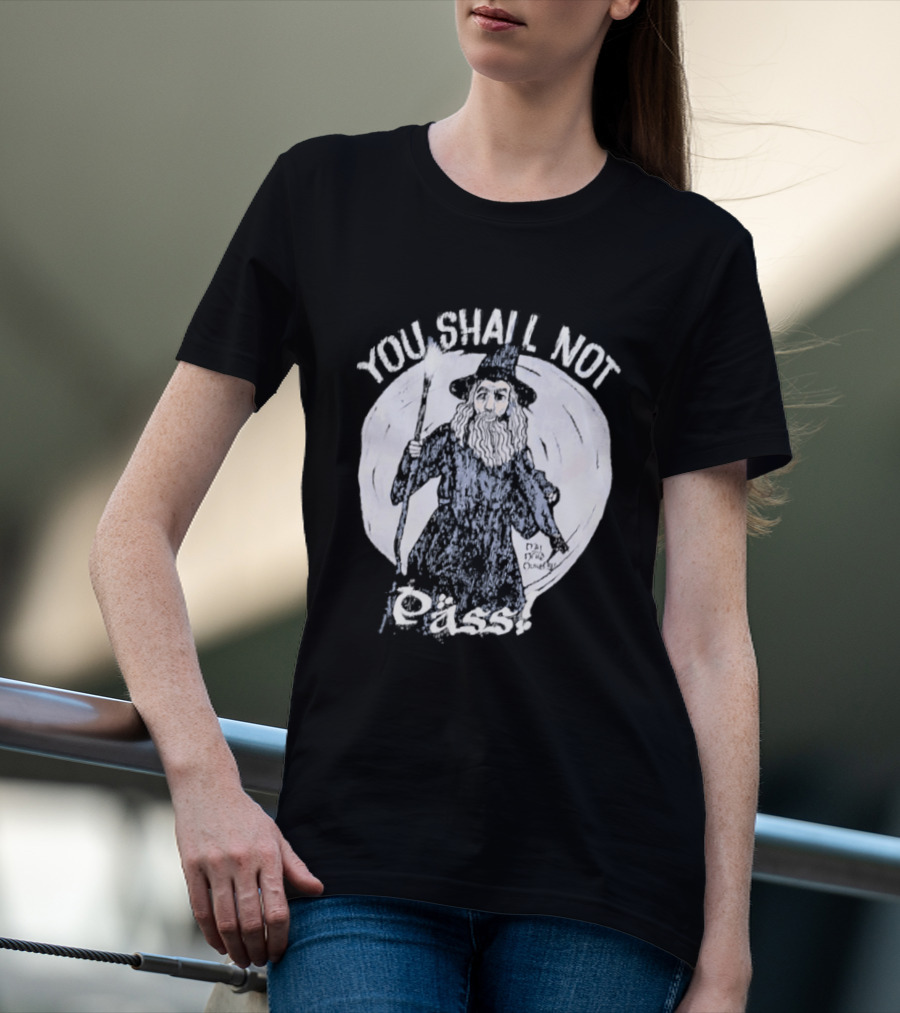 You Shall Not Pass Wizard Gandalf Blocking Pose T-Shirt