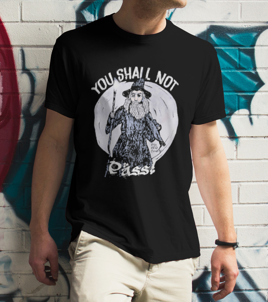 You Shall Not Pass Wizard Gandalf Blocking Pose T-Shirt