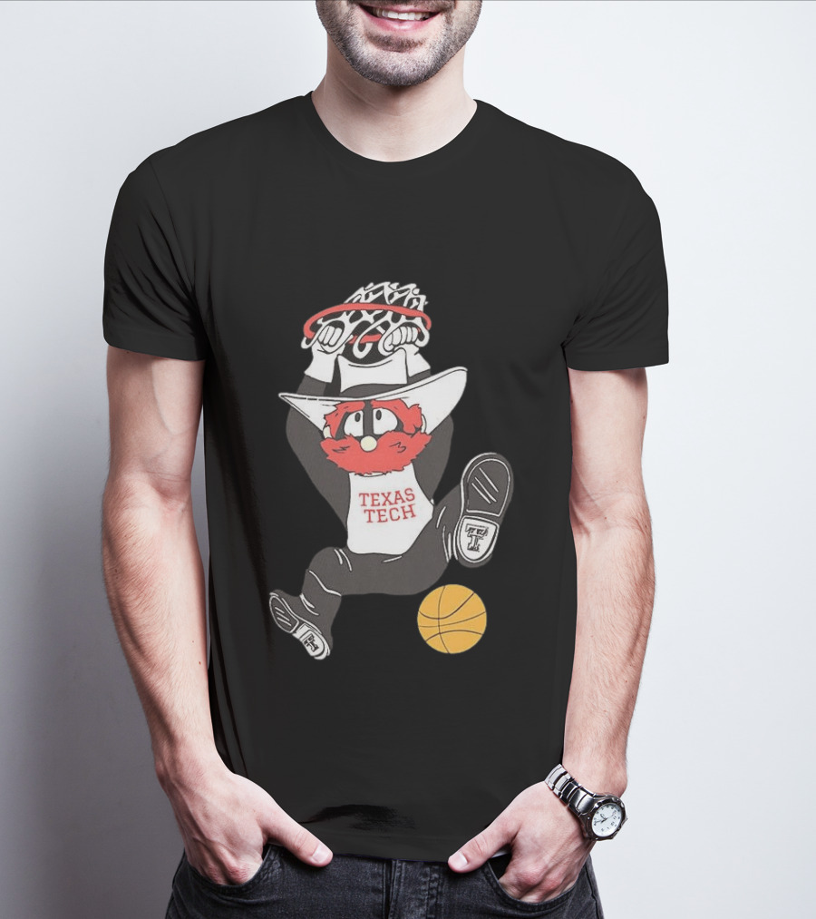 Texas Tech Raider Red Basketball Jammin Both Ways T-Shirt