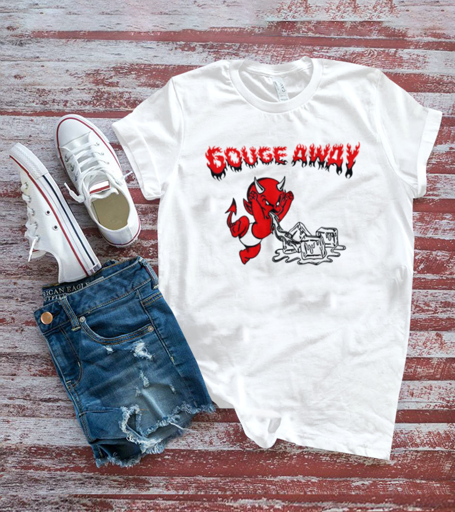Gouge Away Red Devil Smashing Ice Cubes T-Shirt