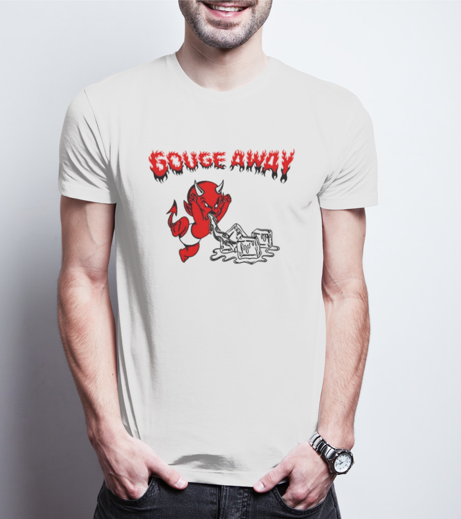 Gouge Away Red Devil Smashing Ice Cubes T-Shirt