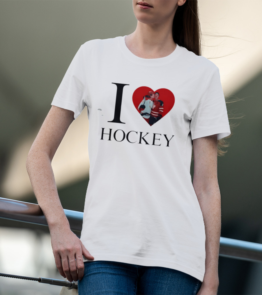 Williams & Storrie I Love Hockey Players Red Heart T-Shirt