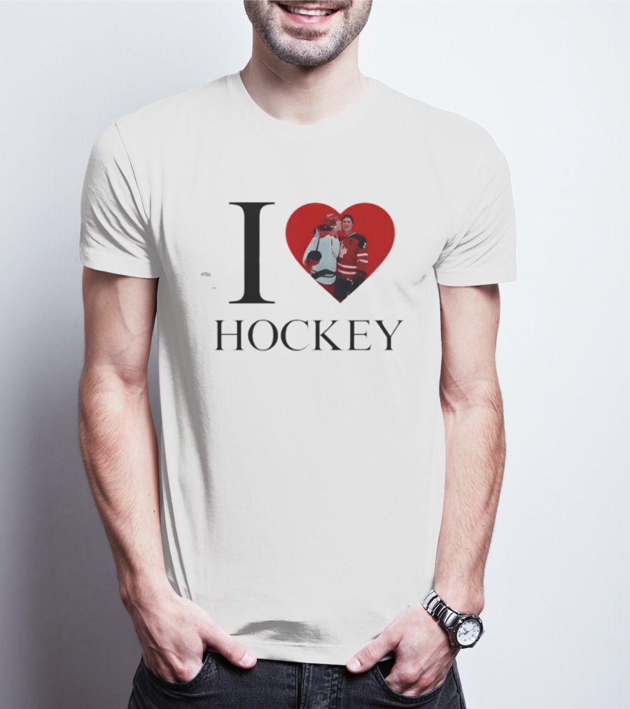 Williams & Storrie I Love Hockey Players Red Heart T-Shirt
