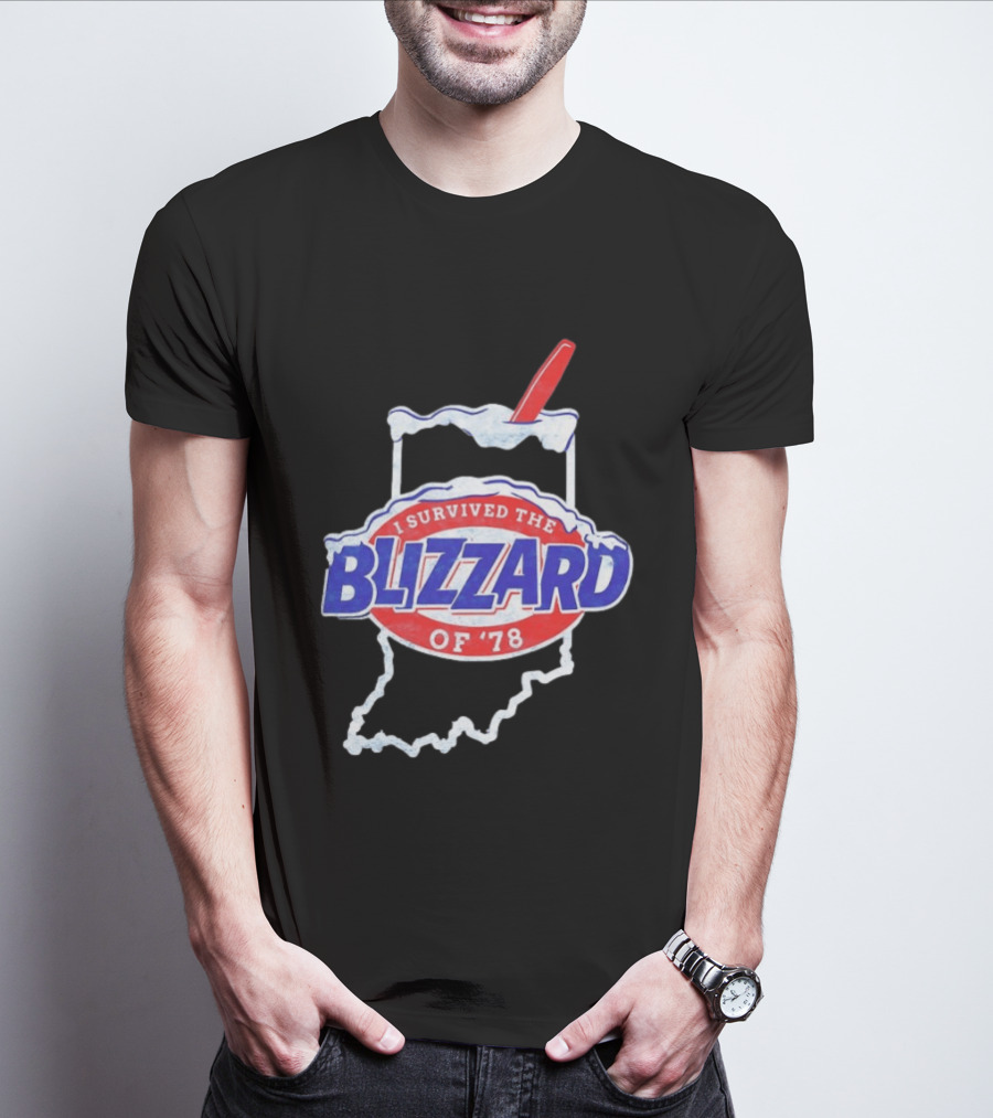 I Survived The Blizzard Of '78 Indiana Snow Shovel T-Shirt
