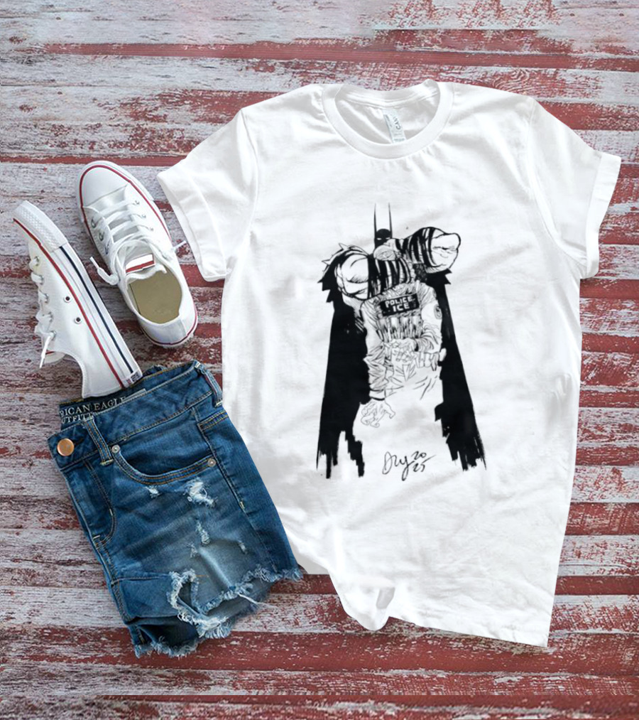 Absolute Batman Police ICE Joker Batman Sketch T-Shirt