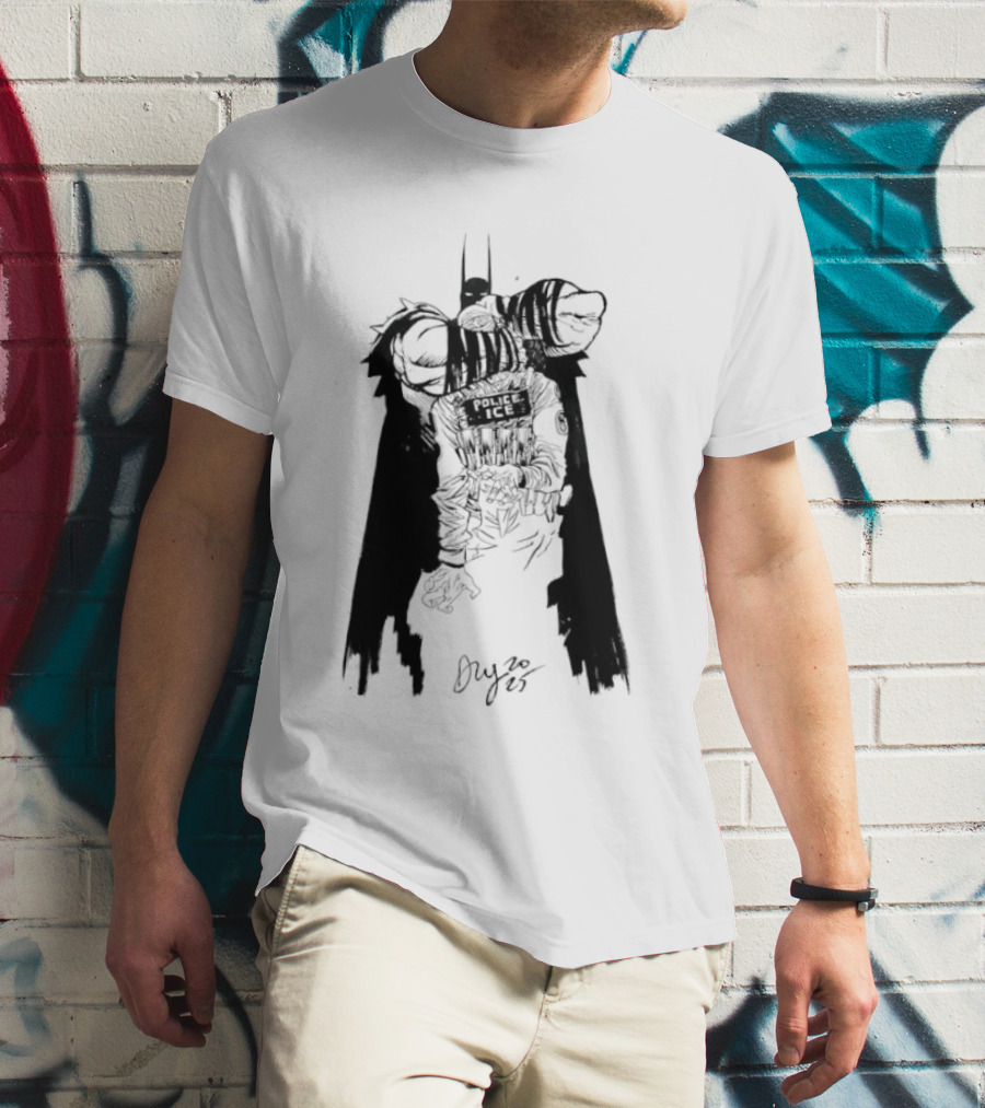 Absolute Batman Police ICE Joker Batman Sketch T-Shirt