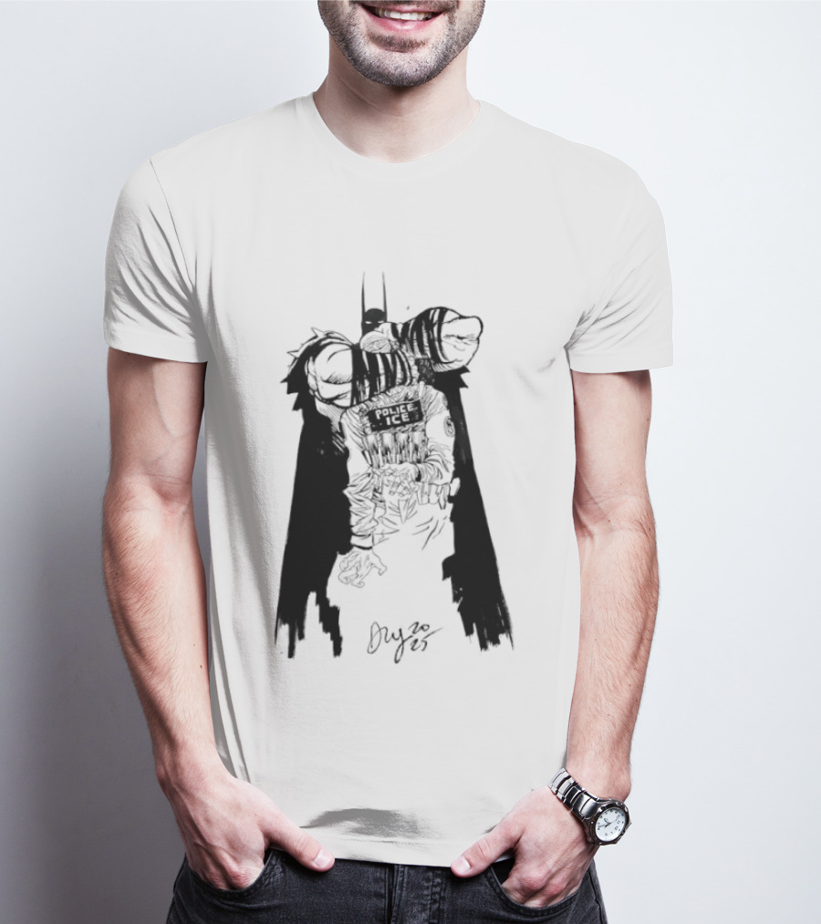 Absolute Batman Police ICE Joker Batman Sketch T-Shirt