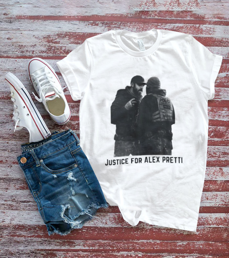 Justice For Alex Pretti Abolish ICE Support Police Tension T-Shirt