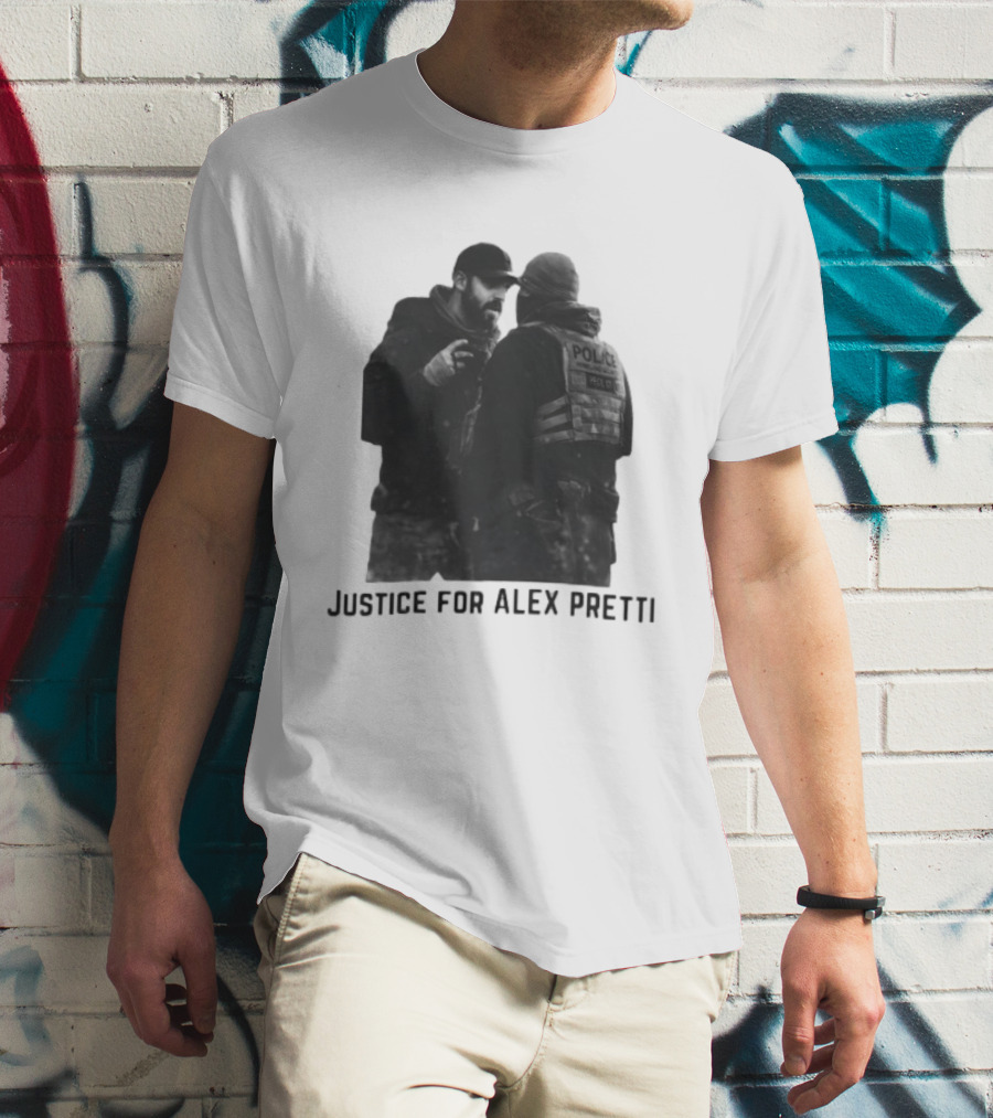 Justice For Alex Pretti Abolish ICE Support Police Tension T-Shirt