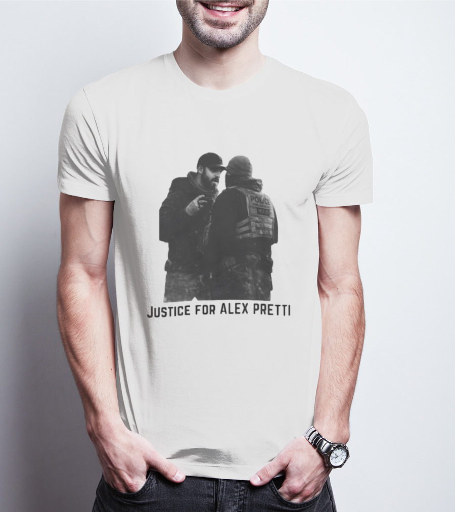 Justice For Alex Pretti Abolish ICE Support Police Tension T-Shirt