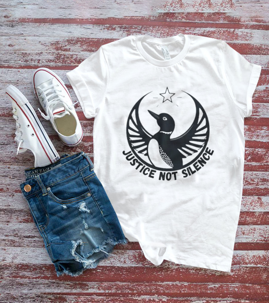 Justice Not Silence Minnesota Rebel Alliance Star Bird T-Shirt