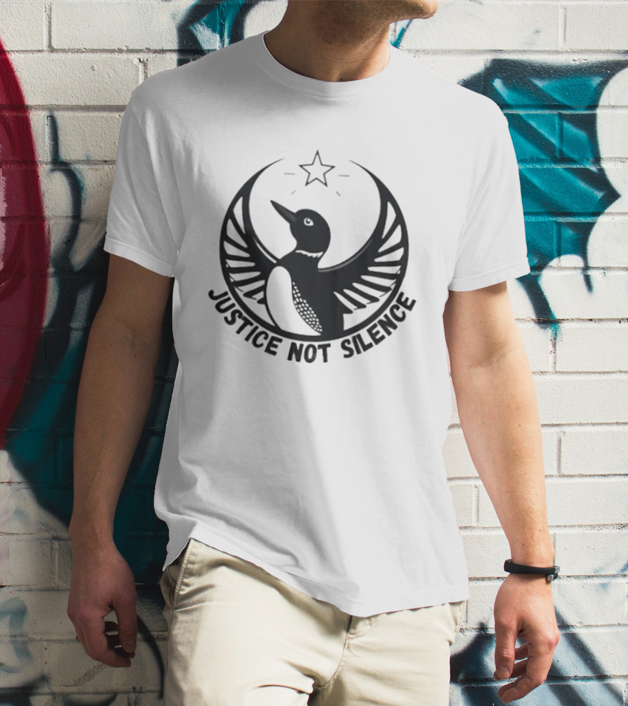 Justice Not Silence Minnesota Rebel Alliance Star Bird T-Shirt