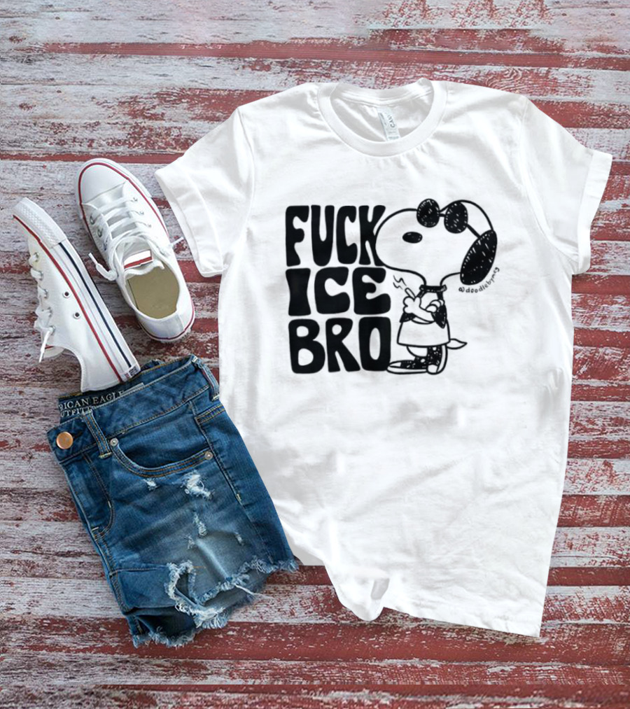 Snoopy Protest Statement ICE Bro T-Shirt