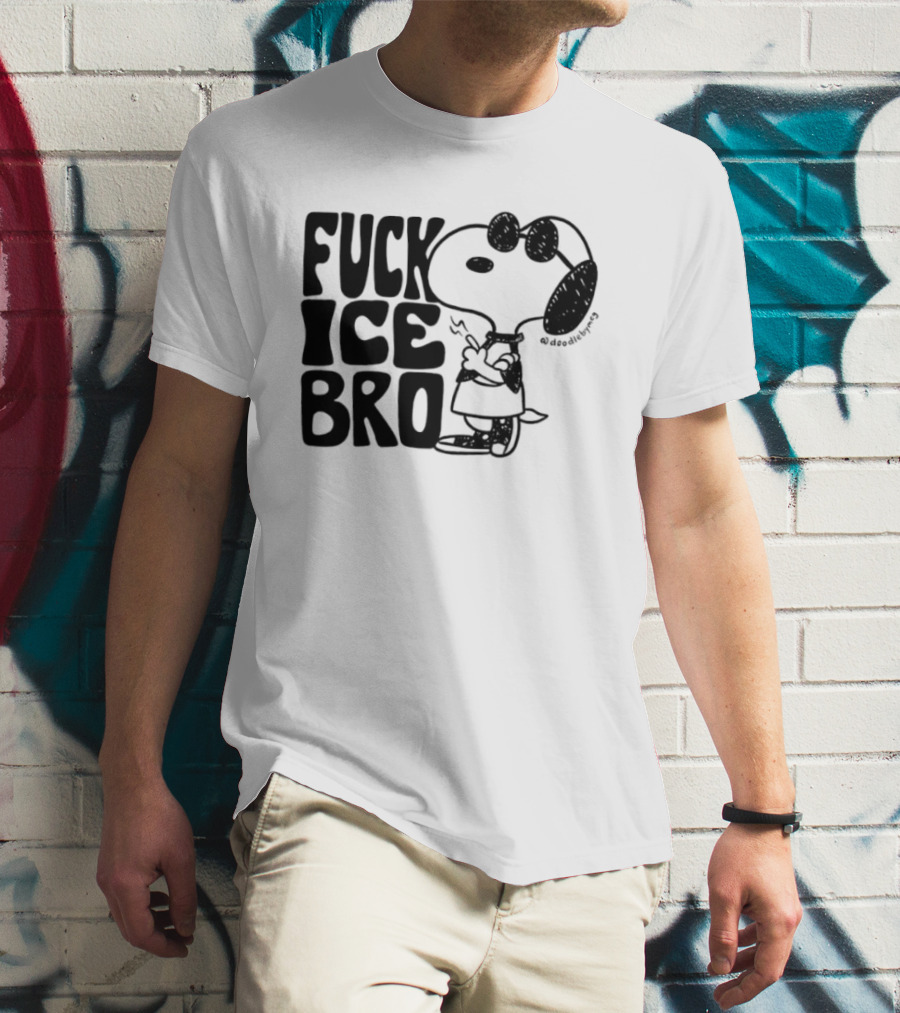 Snoopy Protest Statement ICE Bro T-Shirt