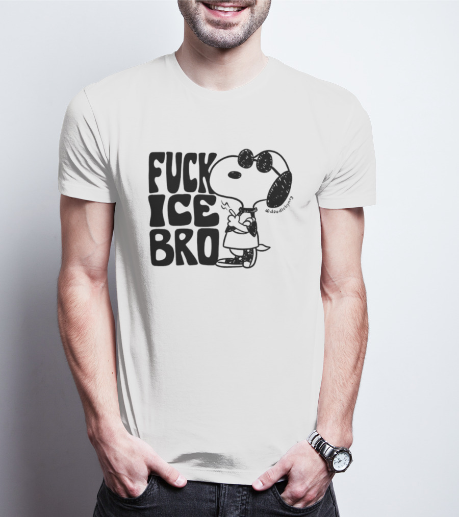 Snoopy Protest Statement ICE Bro T-Shirt