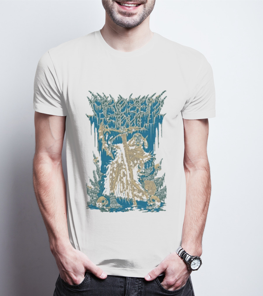Frozen Soul Reaper Undead Skeleton Warrior Ice Wraith T-Shirt