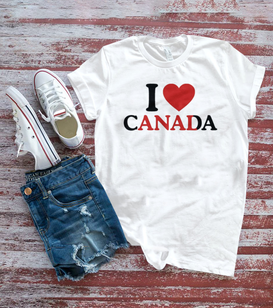 I Love Canada Red Heart T-Shirt