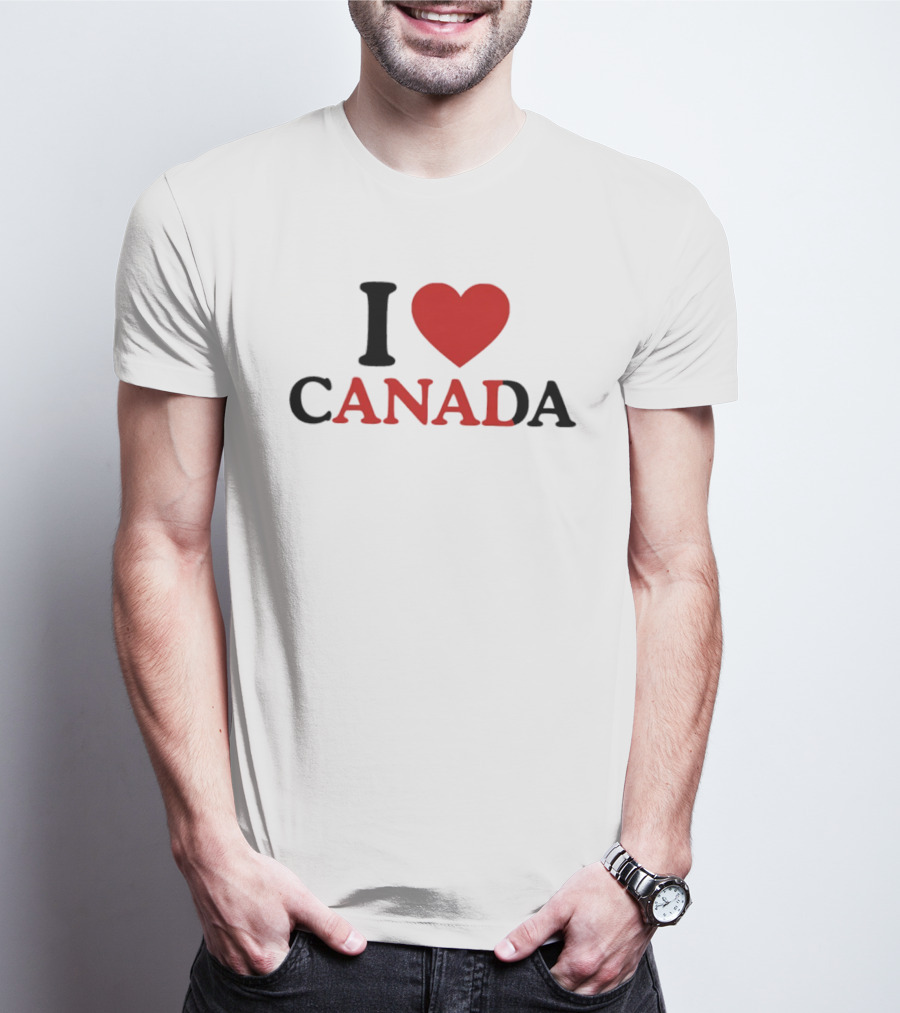 I Love Canada Red Heart T-Shirt
