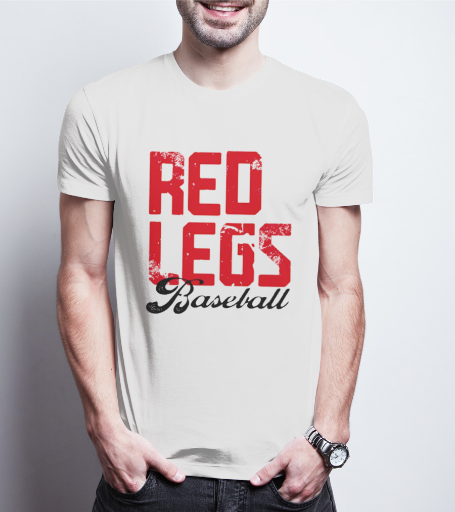 Redlegs OKI Baseball Red Stacked T-Shirt