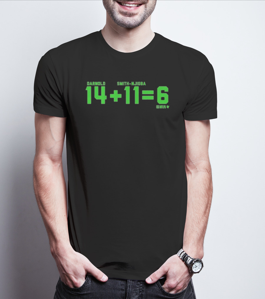 Darnold Smith Njigba 14 + 11 = 6 Equation Sports Fan T-Shirt